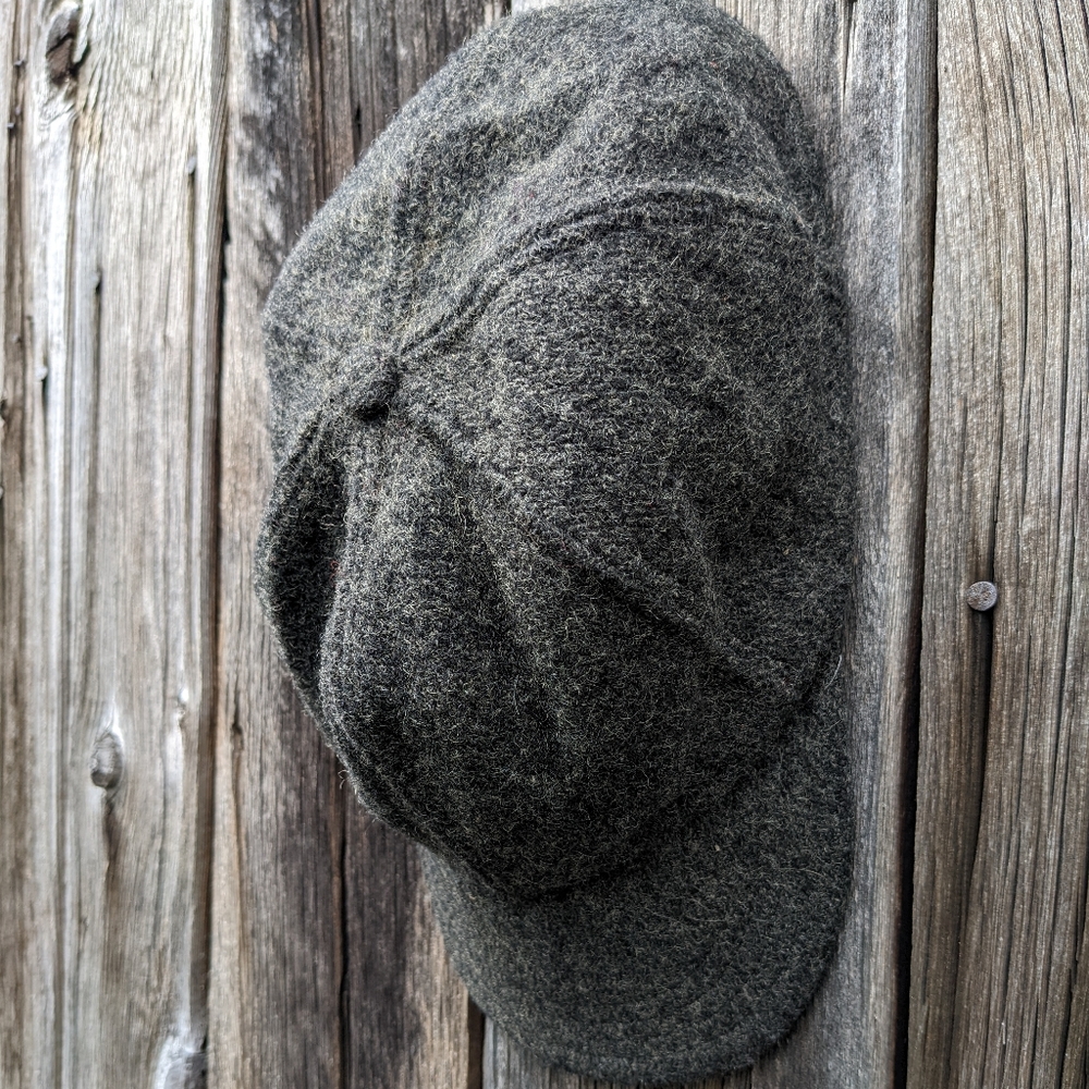Wool Men's Cap With Ear Flaps, Gray, Size Large. Made in the USA!! 🇺🇲
